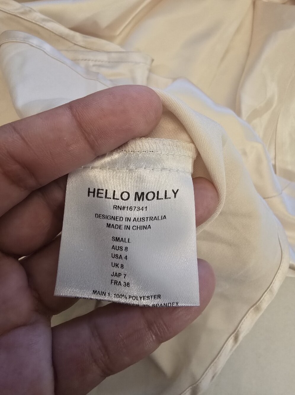 Dear Emilia By Hello Molly Shimmering Horizon Satin Maxi Dress Cream Size S - Picture 3 of 13